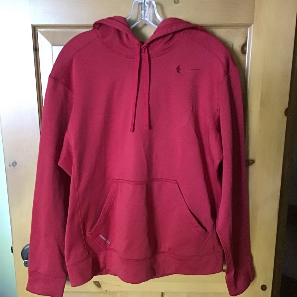 Nike Red Pullover Hoodie Sweatshirt